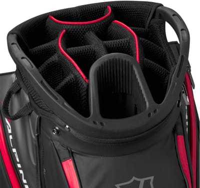 Wilson Alpine Dry Waterproof Cartbag 2026 - Zwart Grijs Rood