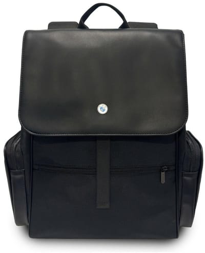 Bmw-Rugzak Met Zijvakken Van 38 Cm (15 Inch) Met Metalen Logo Voor Bescherming Van Laptop En Telefoon.