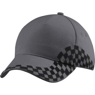 Beechfield Grand Prix Baseball Cap (Grafietgrijs)