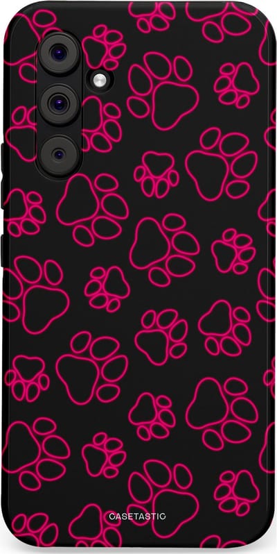 Casetastic Hoesje Geschikt voor Samsung A54 (5G) - Stijlvolle Beschermende Duo-layer Case - Neon pootjes