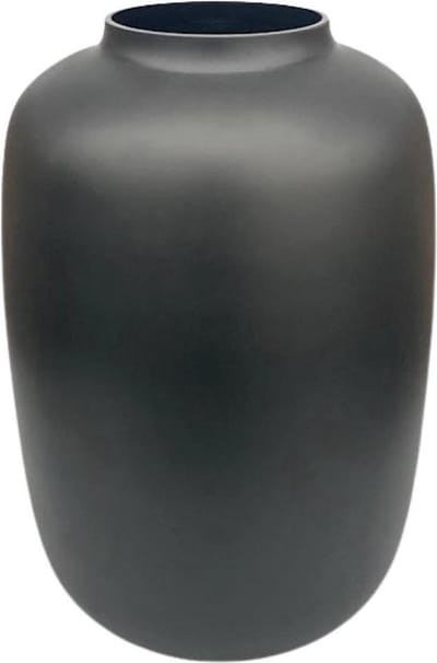 Vaas Artic | Medium | Mat zwart - Matt black | Mondgeblazen glas | Ø25 x H35 cm