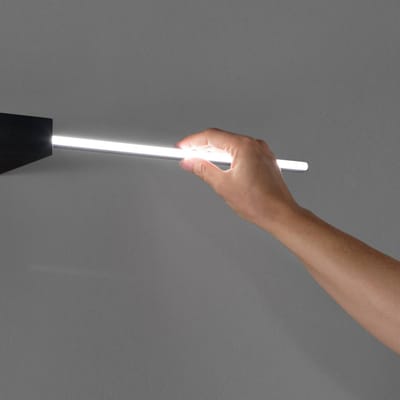Ideal Lux LED wandlamp Theo zwart breedte 115 cm aluminium