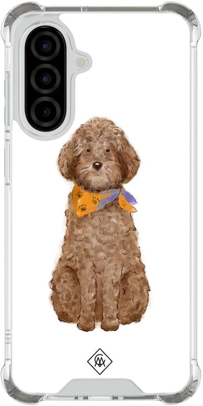 Casimoda® hoesje - Geschikt voor Samsung Galaxy A36 - Labradoodle - Shockproof case - Extra sterk - TPU/polycarbonaat - Bruin/beige, Transparant