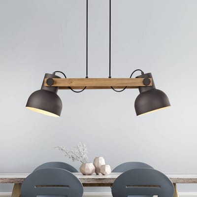 JUST LIGHT. GmbH JUST LIGHT. Hanglamp Cup 2.0, 2-lamps, zwart, metaal