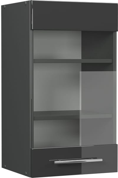 Vicco Fame-Line Glazen keukenkast – 40 cm Antraciet Hoogglans