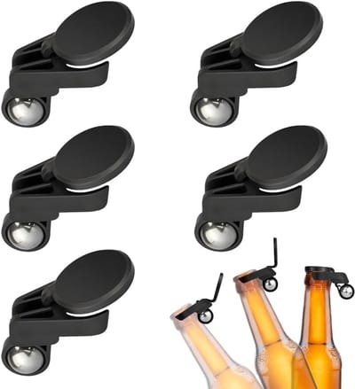 5 Stuks Volautomatische Flessendoppen, Herbruikbare en Stofdichte Doppen voor Bier- en Frisdrankflessen, Insectenbescherming en Gemakkelijk Gebruik