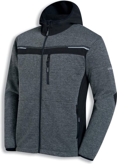 Uvex Softshelljas Perfect Zwart, antracietit-melange (89407)