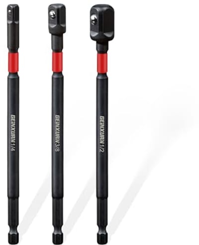 Steeksleuteladapterset voor verschillende formaten 1/4" 3/8" 1/2" - 3 Stuks