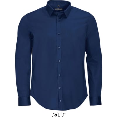 SOL'S Men´s Long Sleeve Stretch Shirt Blake L01426 - Dark Blue - 4XL
