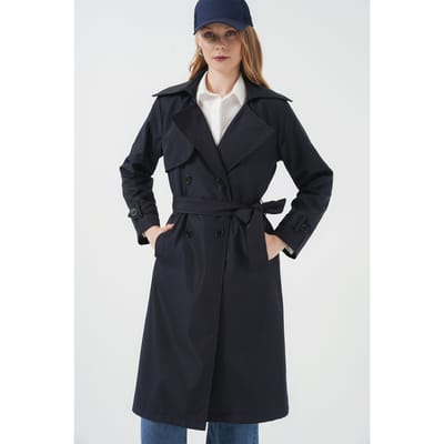 Dubbelzijdige Lange Trenchcoat