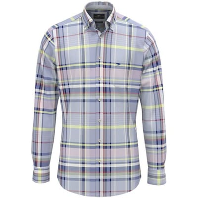 Fynch-Hatton Overhemd Bold Check Oxford Button-Down New Breeze-Multi / male