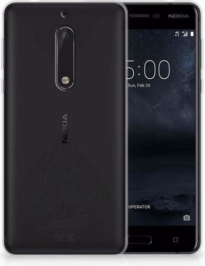 Nokia 5 Siliconen hoesje met naam Heart Smile