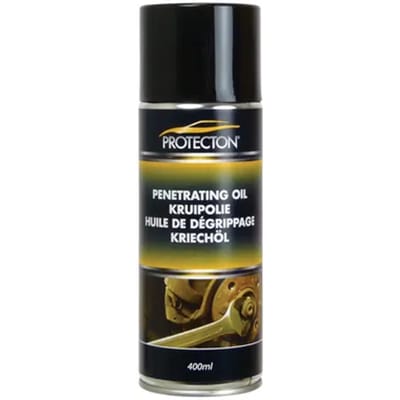 Protecton Kruipolie - Maakt vastgelopen bevestigingen & vastzittende delen los - Goede penetrerende werking - Bevat grafiet en MoS2 – Waterbestendig - Beschermt tegen corrosie - 400ml