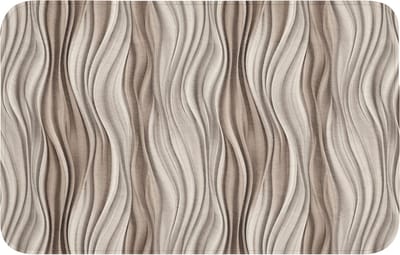 WC mat 80x50 cm - Antislip - Golven - 3D - Crème - Toiletmat - Vloermat - Douchemat - Toilet tapijt - Toiletmatten