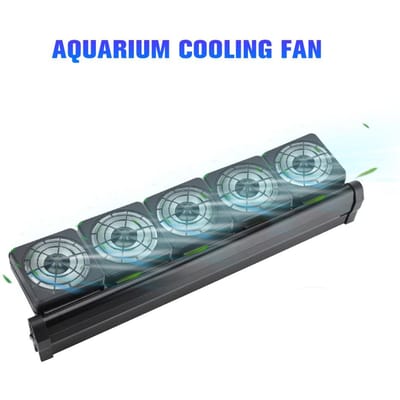 Aquariumventilator Aquariumkoelers Koelventilatorsysteem voor zoutwateraquariumvissen 5 Heads Fan US Plug zwart
