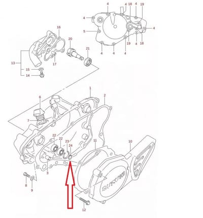Visserie origine pour Moto Suzuki 85 RM 2014 08331-31089-000 Neuf