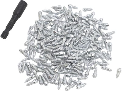 Dailygoods- Motorbandnoppen 100 Stuks - 4x12 Mm - Installatiegereedschap - Staal - Voor Terreinvoertuigen/Fietsen/Scooters - Verbeterde Prestaties - Bandenspikes