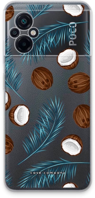 Case Company® - Hoesje geschikt voor Xiaomi Poco M5 hoesje - Kokosnoot - Soft Cover Telefoonhoesje - Bescherming aan alle Kanten en Schermrand
