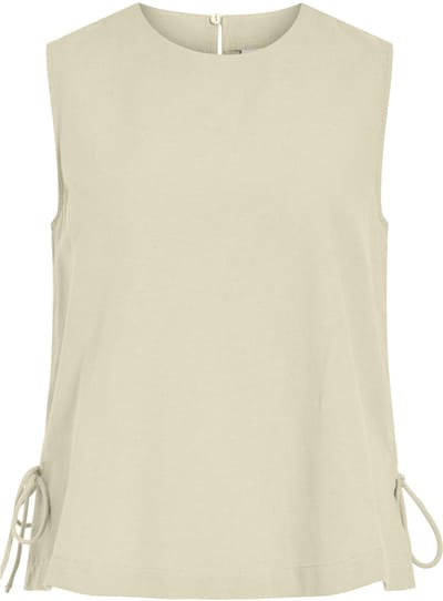 VILA - VIPRISILLA O-NECK S/L TIE TOP/VOL/R - Dames - Blouses