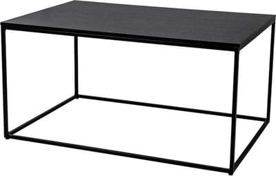 Artichok Karen Salontafel - Hout en Metaal - Industrieel - Woonkamer - Rechthoekig - Zwart - 90 x 60 x 45 cm