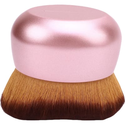 Zelfbruiner Kwast Gezicht Lichaam Zacht Haar Golvende Vorm Kwastkop Tan Applicator Mengkwast voor Gelijkmatige Dekking Rose Golden