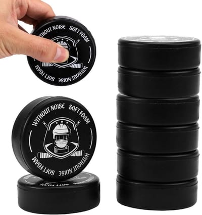 8 Stuks Zachte Foam Hockey Pucks voor Binnen Trainen en IJshockey Oefening