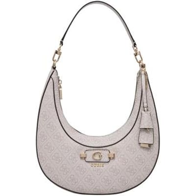 GUESS schoudertas Lindsey Hobo Bone Logo Lichtgrijs
