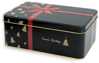 Rechthoekig kerstblik zwart