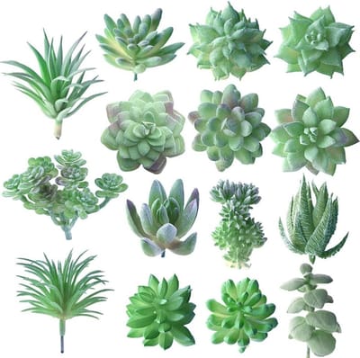 15 Stuks Kunstmatige Succulenten - Mini Echeveria Picks voor Binnen, Tuin en Decoratie