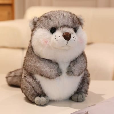 Nieuwste Luie Otter Knuffel Kawaii Pluche Speelgoed Handgemaakte Pop Cartoon Anime Schattig Verjaardagscadeau voor Kinderen Leuk Poppenkussen 35cm