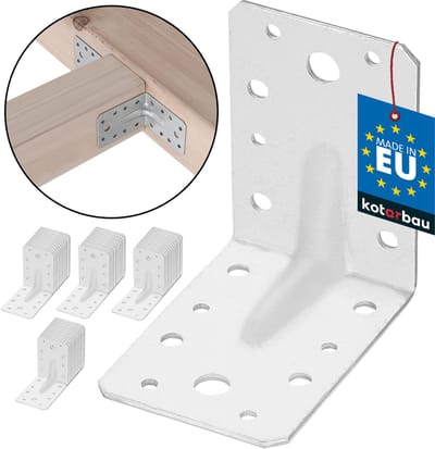KOTARBAU Bevestigingshoeken - hoekversterking - 50stk. - 90x90x65mm