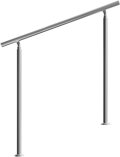 Trapleuning - Balustrade leuning - Veilige ondersteuning - Individueel verstelbaar - 120 cm - Geborsteld staal