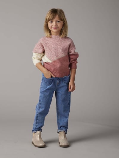 Vertbaudet Paperbag jeans meisjes zakken hartjes