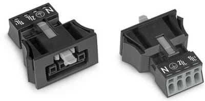 WAGO 890-724 Netstekker WINSTA MINI Bus, recht Totaal aantal polen: 4 16 A Wit 50 stuk(s)