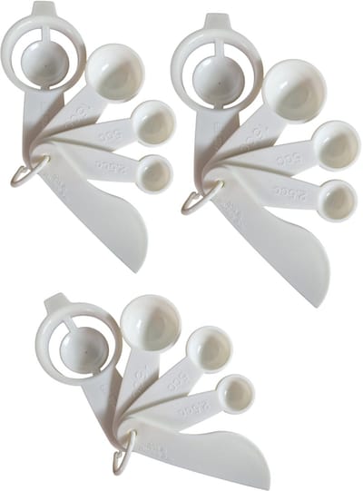 Han‑Bar® 5-delige Maatlepel set – Kunststof Wit (3x Set)