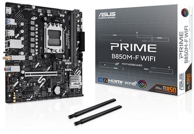 ASUS Prime B850M-F WIFI - Moederbord - Socket AM5 - Micro-ATX - AMD B850 chipset