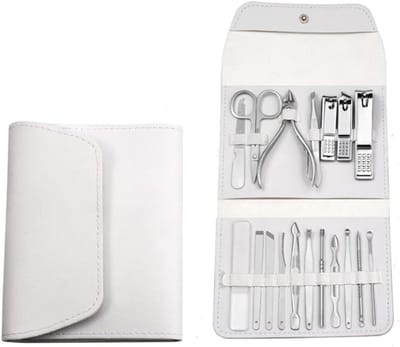 Nagelknipper Set - Manicure Set - Persoonlijke Verzorging - Roestvrij Staal - 18 stuks - Zilver