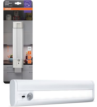 OSRAM Basisunitlamp Wit, 21,4 cm x 4,8 cm, 4000 K, vast geïnstalleerde LED, 90 lm, levensduur 25.000 uur, aluminium, IP20, 6 V, 1,9 W