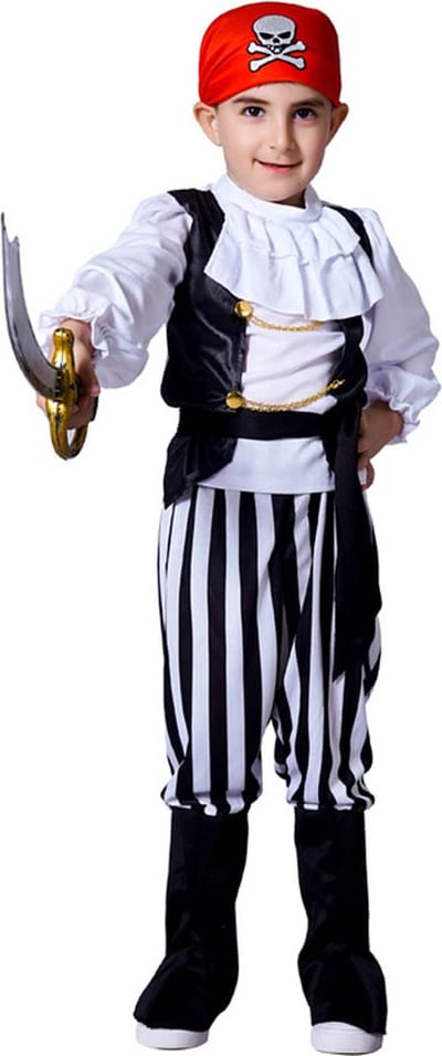 Piraat kostuum - Piraten kostuum kind - Verkleedkleren - Carnavalskleding - Carnaval kostuum - Jongens - 7 tot 9 jaar