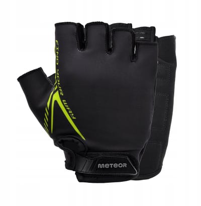 Meteor MX12 - Fietshandschoenen - Maat M, Zwart/neon geel