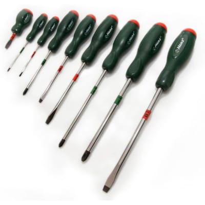 Sleuf+Kruissleuf Schroevendrehersatz HANS 9 Stk(3x75-PH3x150)