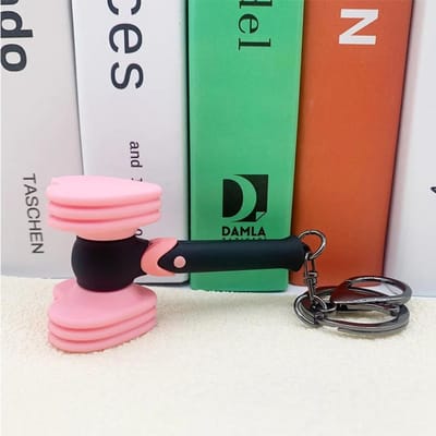 Mini Kpop Roze Liefde Hamer Lightstick Sleutelhanger voor Autoaccessoires Sleutelhanger Sleutelhangers Vrouwen Poppetje Sleutelhanger Hanger Vakantie Leuke Cadeaus Other black