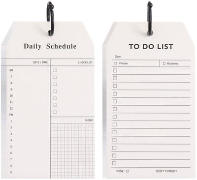 Dailygoods- Notitieblok 104 Vellen - Multifunctioneel Kladblok - Draagbaar Memo - To Do Lijst - 8 x 14 cm - Gesp voor Notities - Notitieboek