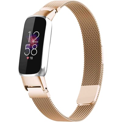 imoshion Milanees magnetisch bandje voor de Fitbit Luxe - Maat M - Rosé Goud