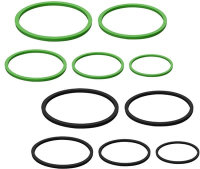 Dailygoods- Plantenringen 10 Stuks - Drijvende Voederring - EVA Materiaal - Aquarium Accessoire - Zwart/Groen - Effectieve Scheiding Watergras