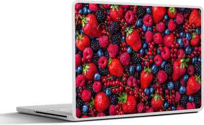 Laptop sticker - 10.1 inch - Fruit - Bos - Aardbei - 25x18cm - Laptopstickers - Laptop skin - Cover
