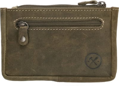 Hide & Stitches Idaho Sleuteletui - 100% Leer - Olijfgroen