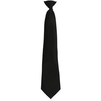 Premier Herenmode "Kleuren" Work Clip On Tie (Zwart)
