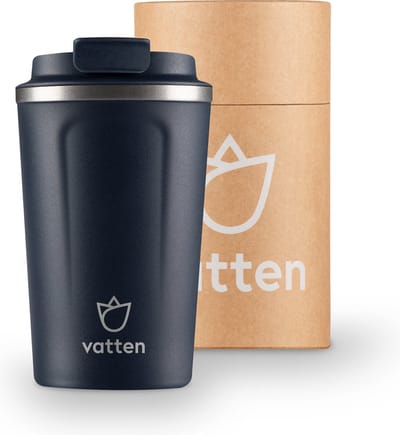 Vatten Thermosbeker - Koffiebeker - Travel Mug - Donkerblauw - 380ml - Theebeker - 3-Wandige Isolatie