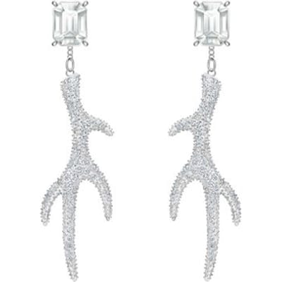 Boucles d'oreilles Swarovski Polar Bestiary Bois de Cerf Plaqué Rhodium pour Femmes 5497634 Box (Random Color),Silver white